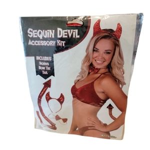 Costume Womens Red Devil Adult Accessory 3 Piece Kit Size Adult one Size